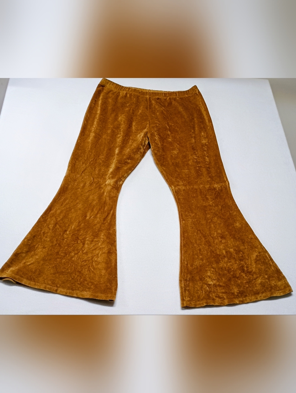 The Simple Folk Women's Size XL Brown Velvet Flared Bottoms